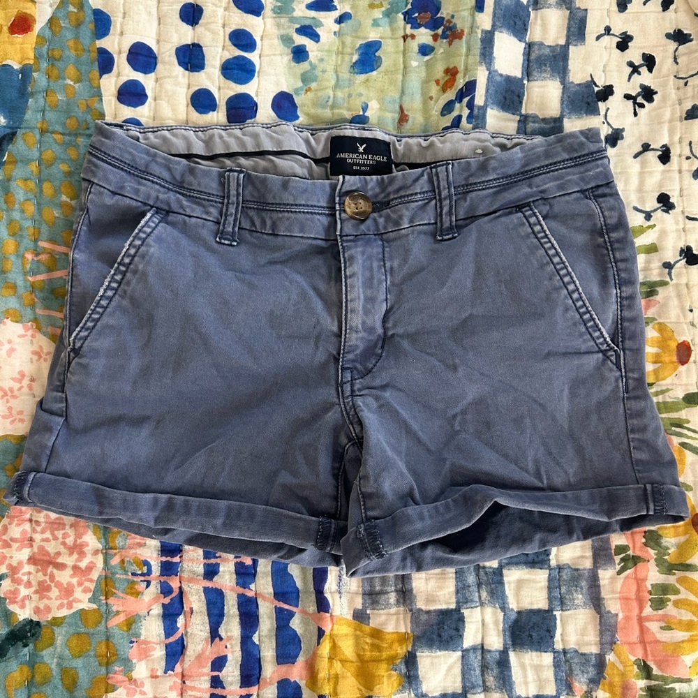 American Eagle Blue Chino Shorts- Midi